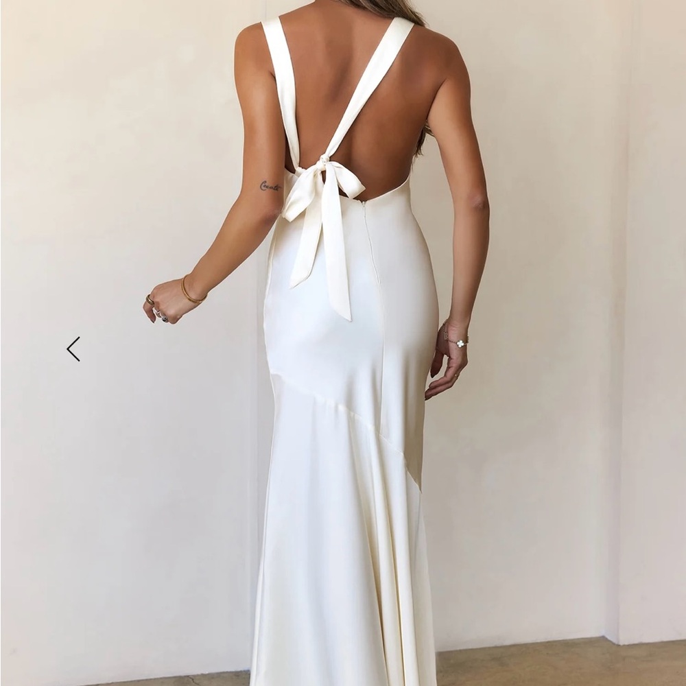 Hello Molly Ivory Backless Gown